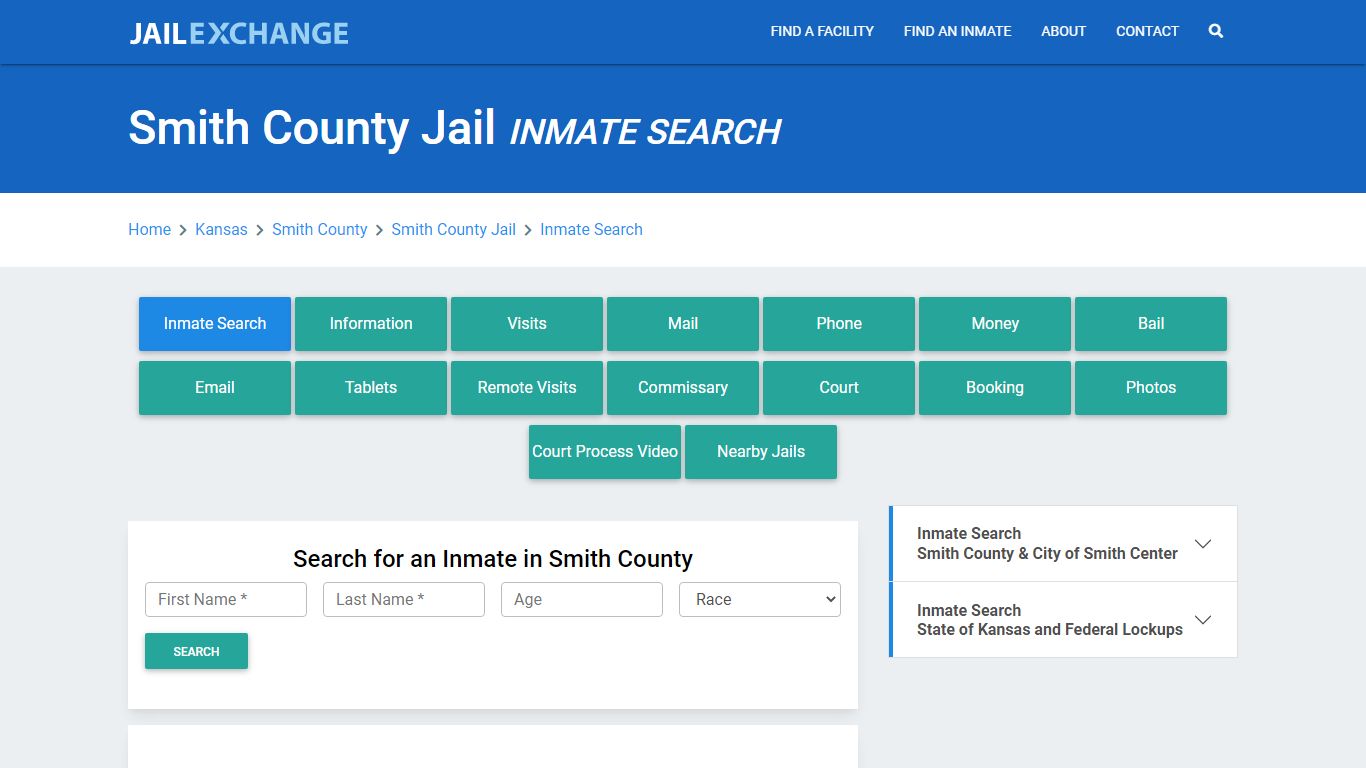 Smith County Jail, KS Inmate Search: Roster & Mugshots