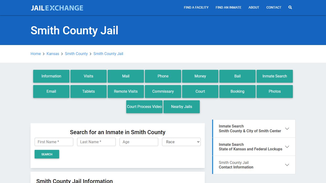 Smith County Jail Roster Lookup, KS, Inmate Search